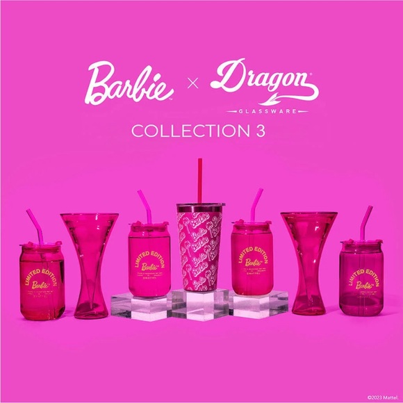 BARBIE x Dragon Glassware Drinking Cups - Picture 3 of 5